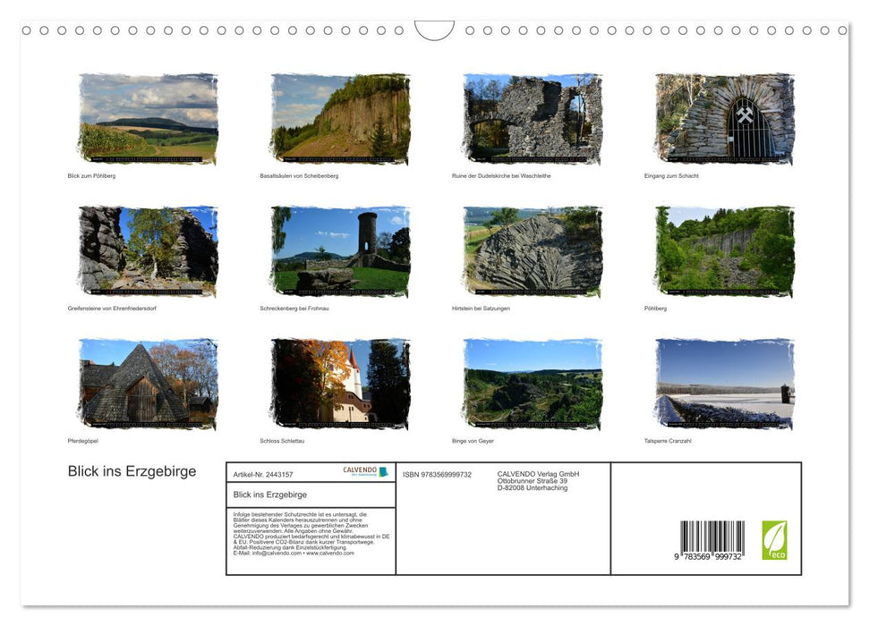 Blick ins Erzgebirge (CALVENDO Wandkalender 2027)