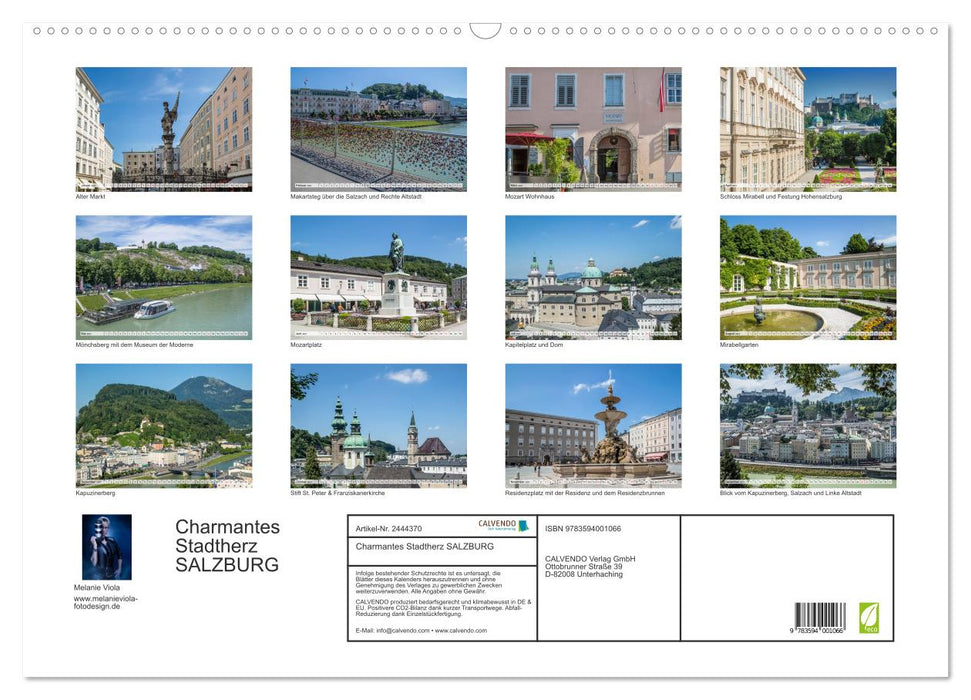 Charmantes Stadtherz SALZBURG (CALVENDO Wandkalender 2027)