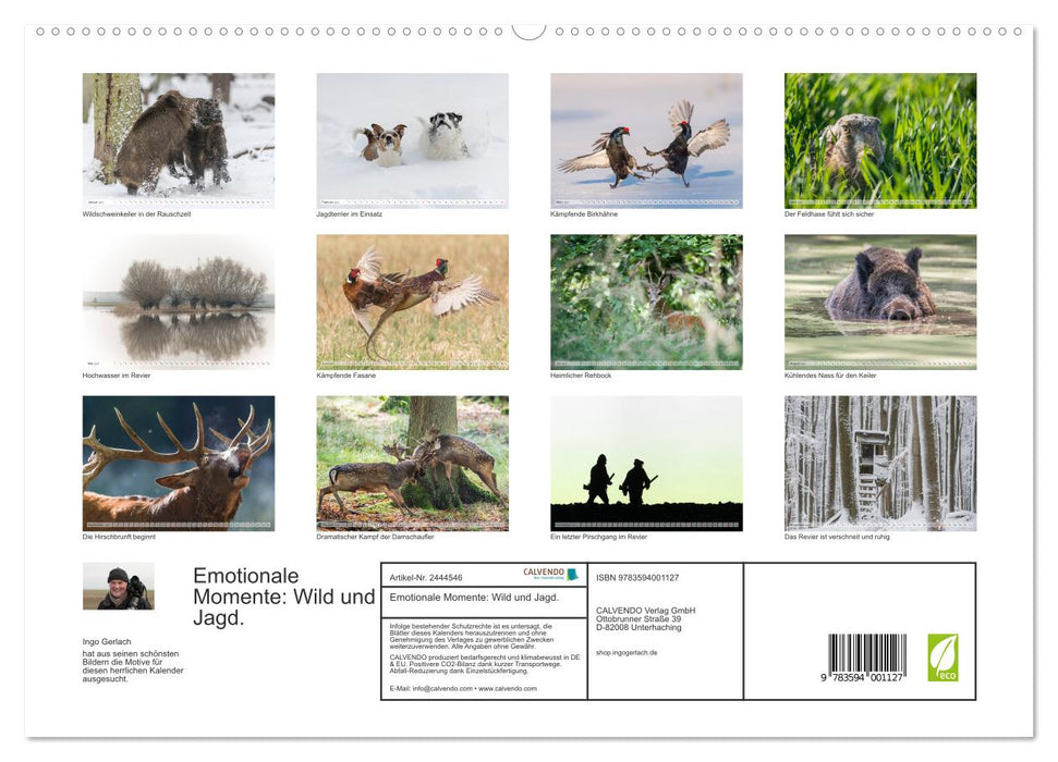 Emotionale Momente: Wild und Jagd. (CALVENDO Premium Wandkalender 2027)
