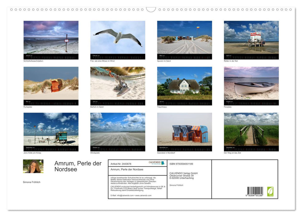 Amrum, Perle der Nordsee (CALVENDO Wandkalender 2027)