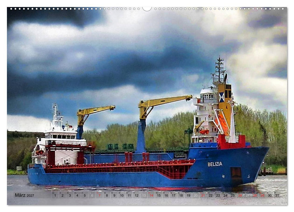 Transportschiffe Giganten der Meere (CALVENDO Wandkalender 2027)