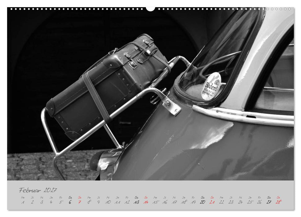 BMW Isetta 300 in schwarzweiß (CALVENDO Premium Wandkalender 2027)