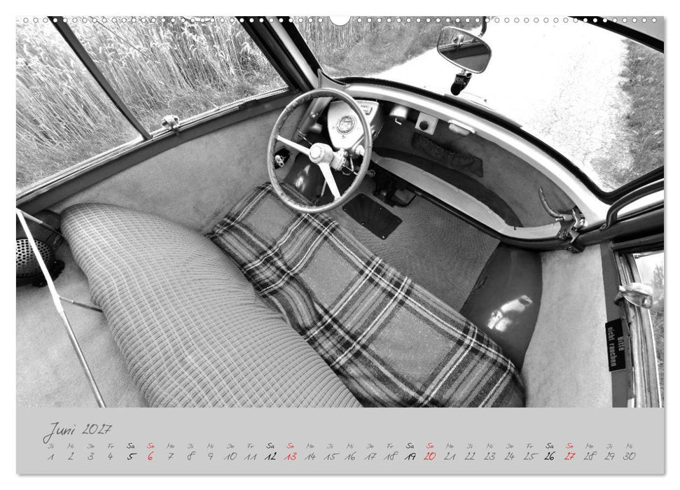 BMW Isetta 300 in schwarzweiß (CALVENDO Premium Wandkalender 2027)