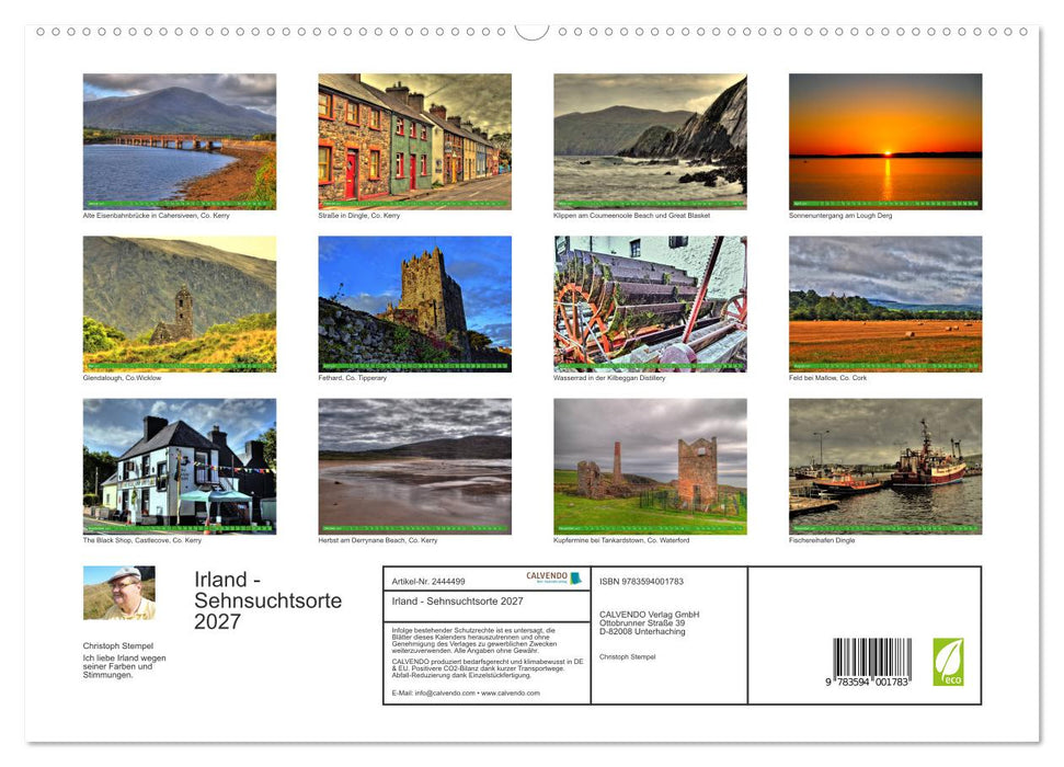 Irland - Sehnsuchtsorte 2027 (CALVENDO Premium Wandkalender 2027)
