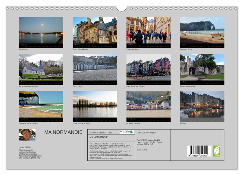 MA NORMANDIE (CALVENDO Calendrier mensuel 2027)
