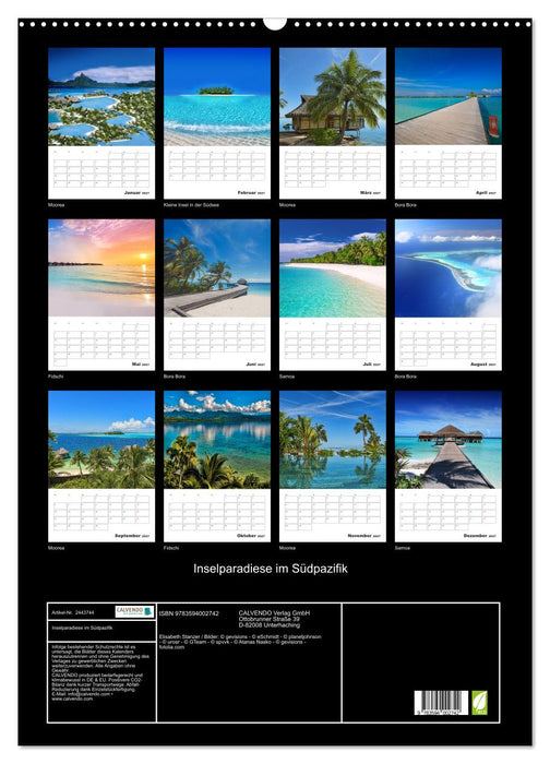 Inselparadiese im Südpazifik (CALVENDO Wandkalender 2027)