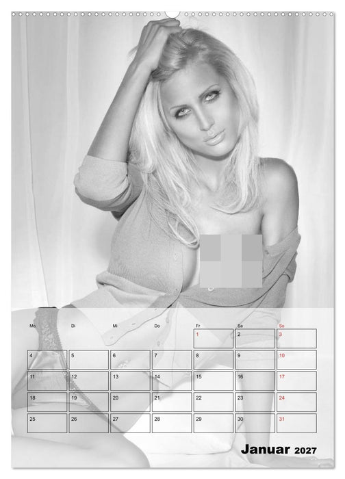 Knisternde Erotik in schwarz-weiß (CALVENDO Wandkalender 2027)