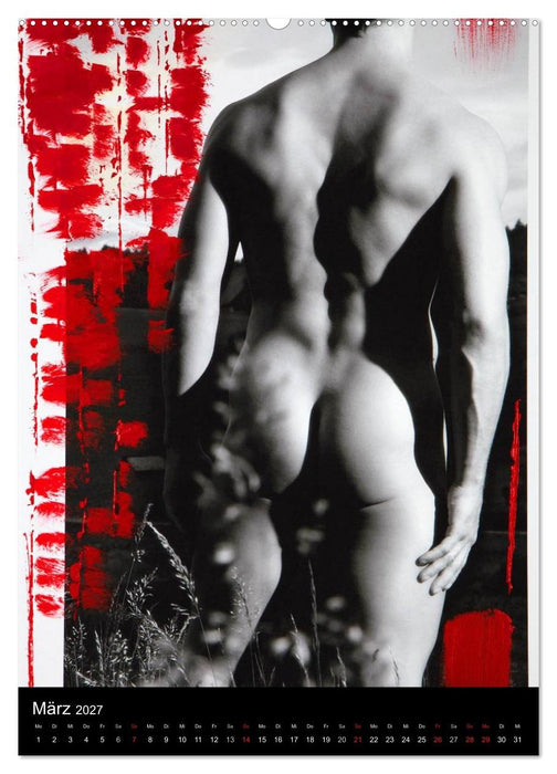 Männer - übermalte Aktfotografien (CALVENDO Wandkalender 2027)
