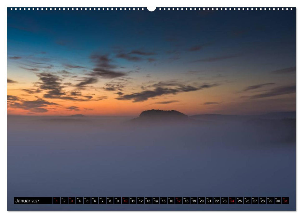 Nebelwelten Sächsische Schweiz (CALVENDO Wandkalender 2027)