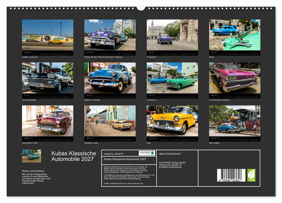 Kubas Klassische Automobile 2027 (CALVENDO Premium Wandkalender 2027)