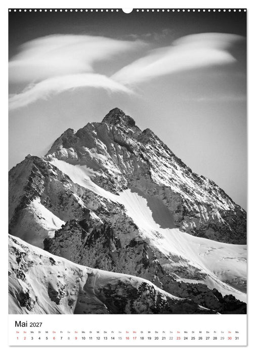 SCHWEIZER ALPEN in Schwarz und Weiß (CALVENDO Wandkalender 2027)