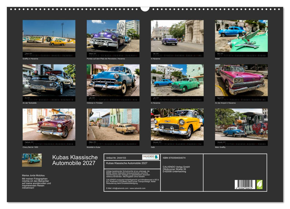 Kubas Klassische Automobile 2027 (CALVENDO Wandkalender 2027)