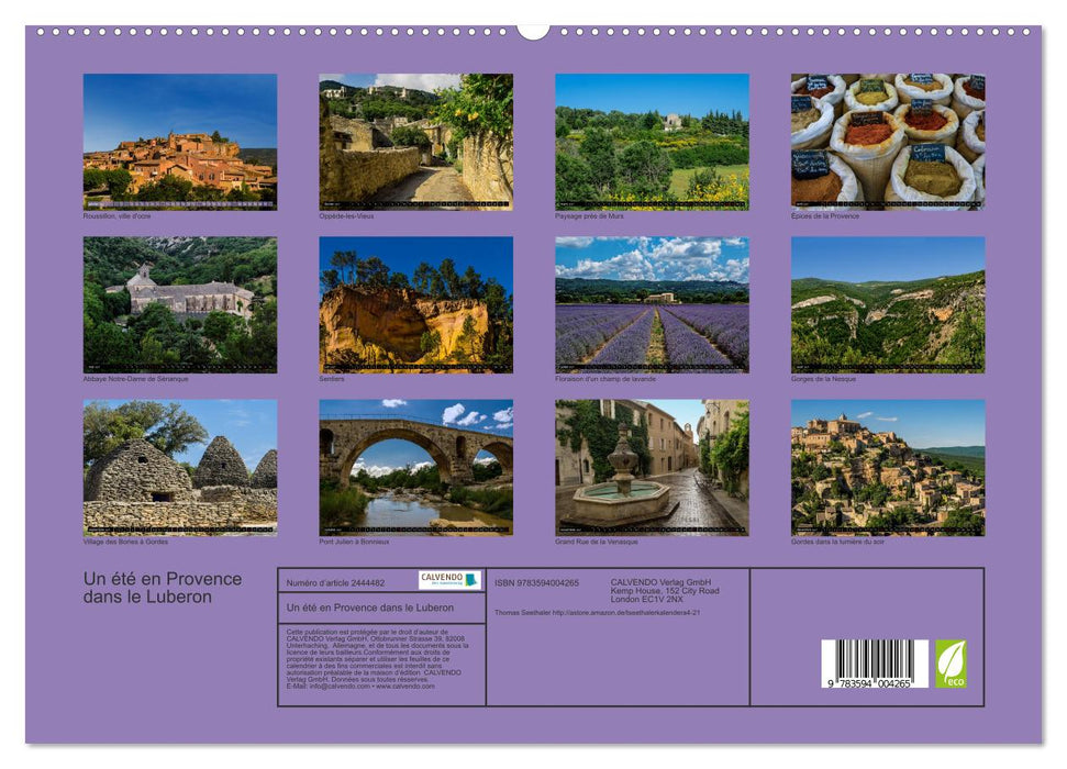 Un été en Provence dans le Luberon (CALVENDO Calendrier supérieur 2027)