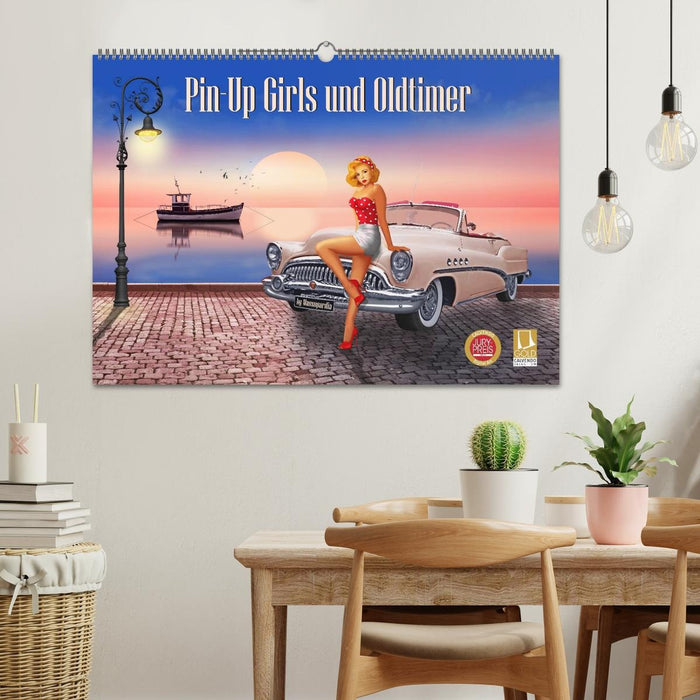 Pin-Up Girls und Oldtimer by Mausopardia (CALVENDO Wandkalender 2027)