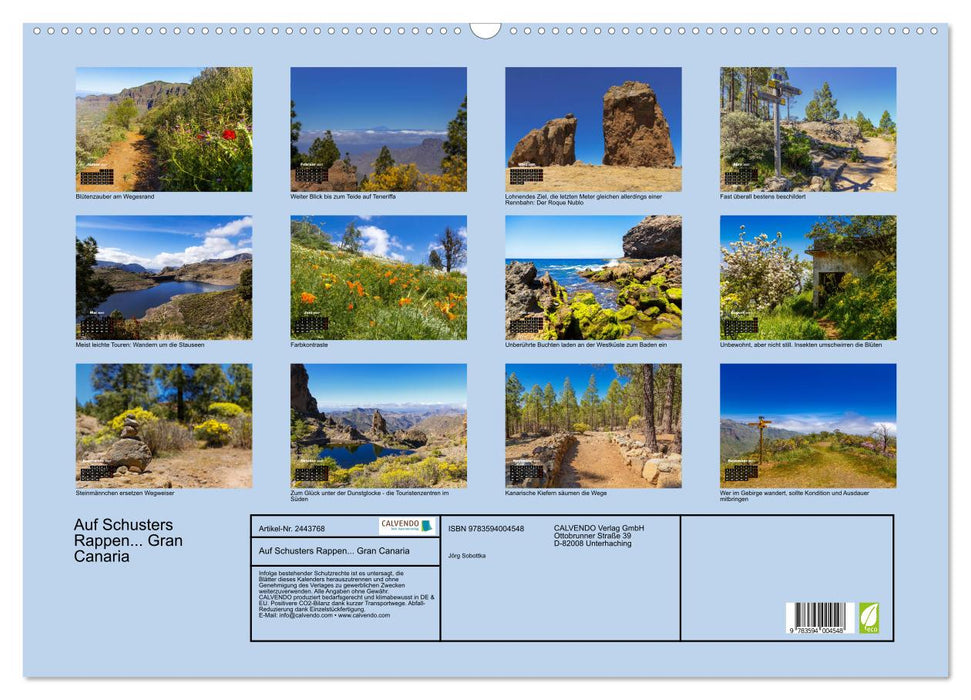 Auf Schusters Rappen... Gran Canaria (CALVENDO Wandkalender 2027)