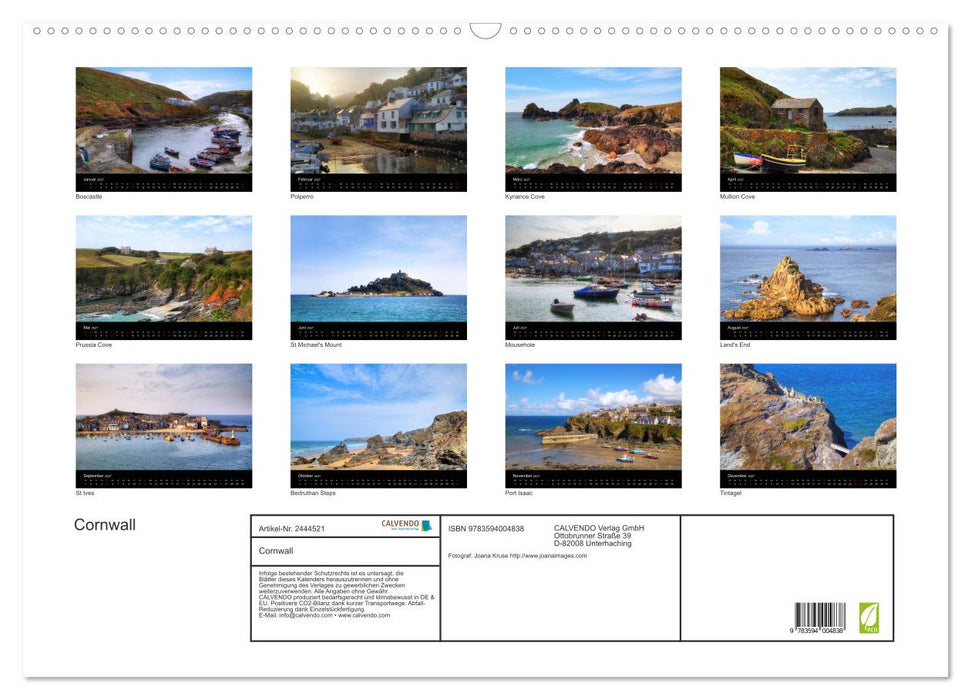 Cornwall (CALVENDO Wandkalender 2027)