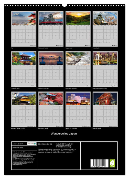 Wundervolles Japan (CALVENDO Premium Wandkalender 2027)
