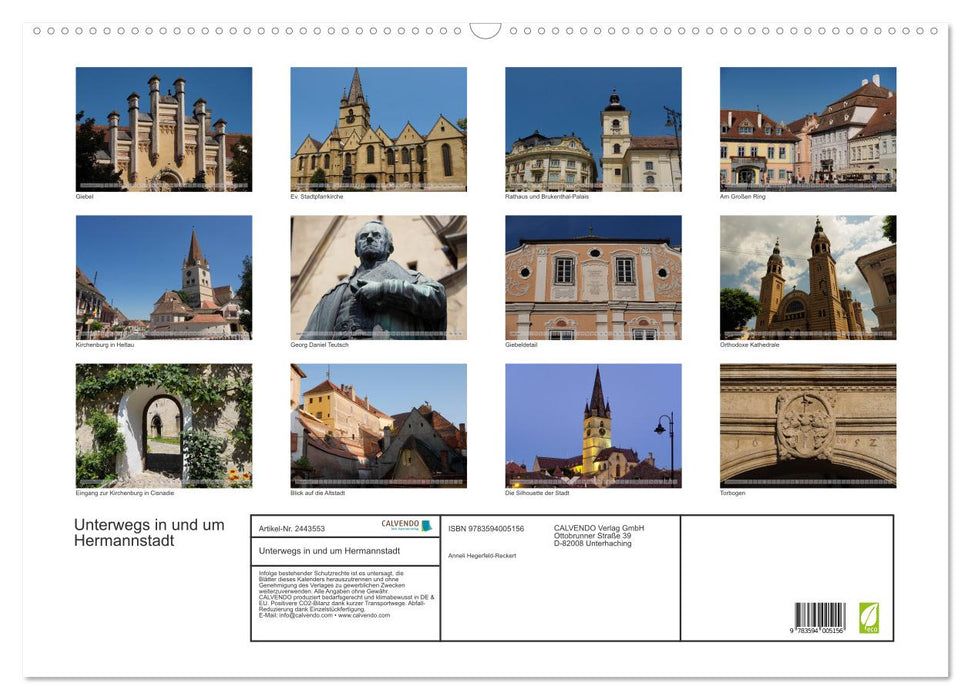 Unterwegs in und um Hermannstadt (CALVENDO Wandkalender 2027)