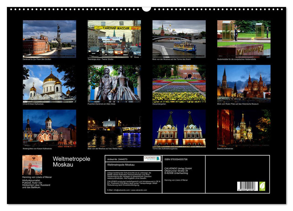 Weltmetropole Moskau (CALVENDO Wandkalender 2027)