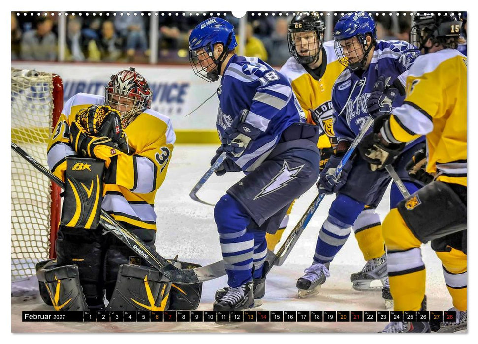Mit vollem Einsatz - Eishockey (CALVENDO Premium Wandkalender 2027)