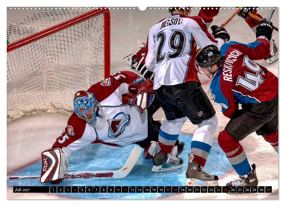Mit vollem Einsatz - Eishockey (CALVENDO Premium Wandkalender 2027)
