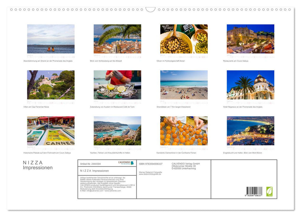 N I Z Z A Impressionen (CALVENDO Wandkalender 2027)
