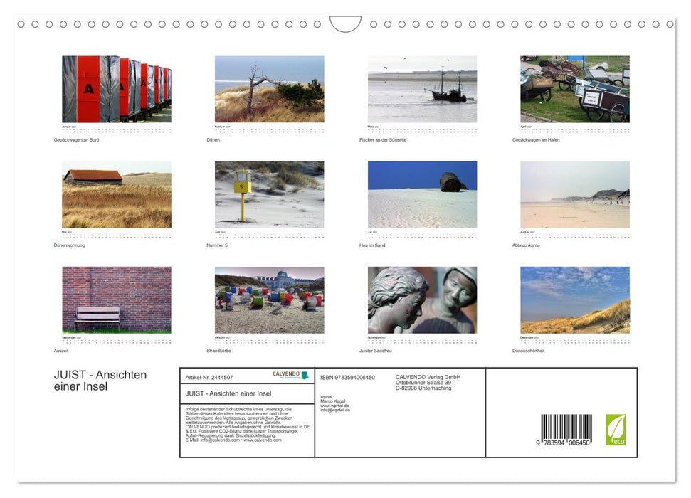 JUIST - Ansichten einer Insel (CALVENDO Wandkalender 2027)