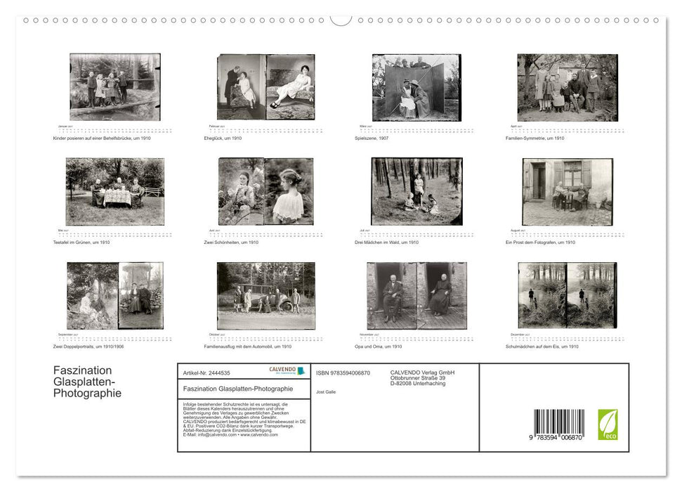 Faszination Glasplatten-Photographie (CALVENDO Premium Wandkalender 2027)