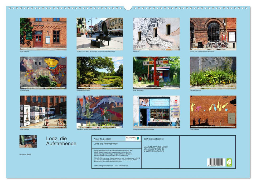 Lodz, die Aufstrebende (CALVENDO Wandkalender 2027)