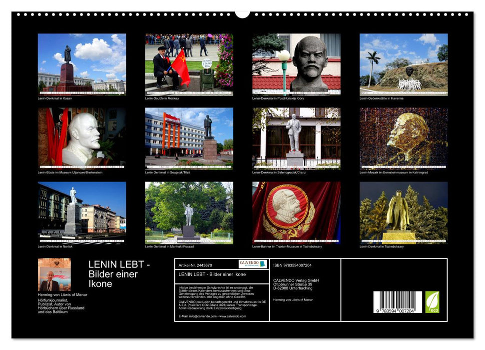 LENIN LEBT - Bilder einer Ikone (CALVENDO Premium Wandkalender 2027)