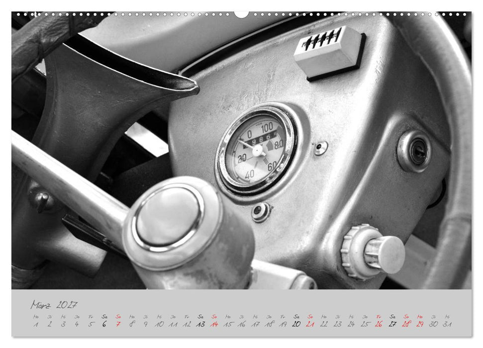 BMW Isetta 300 in schwarzweiß (CALVENDO Wandkalender 2027)