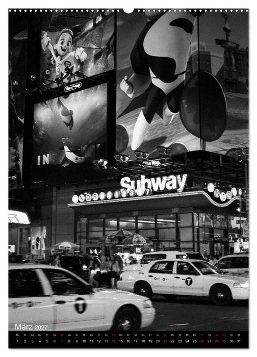 New York City Schwarz auf Weiß (CALVENDO Premium Wandkalender 2027)