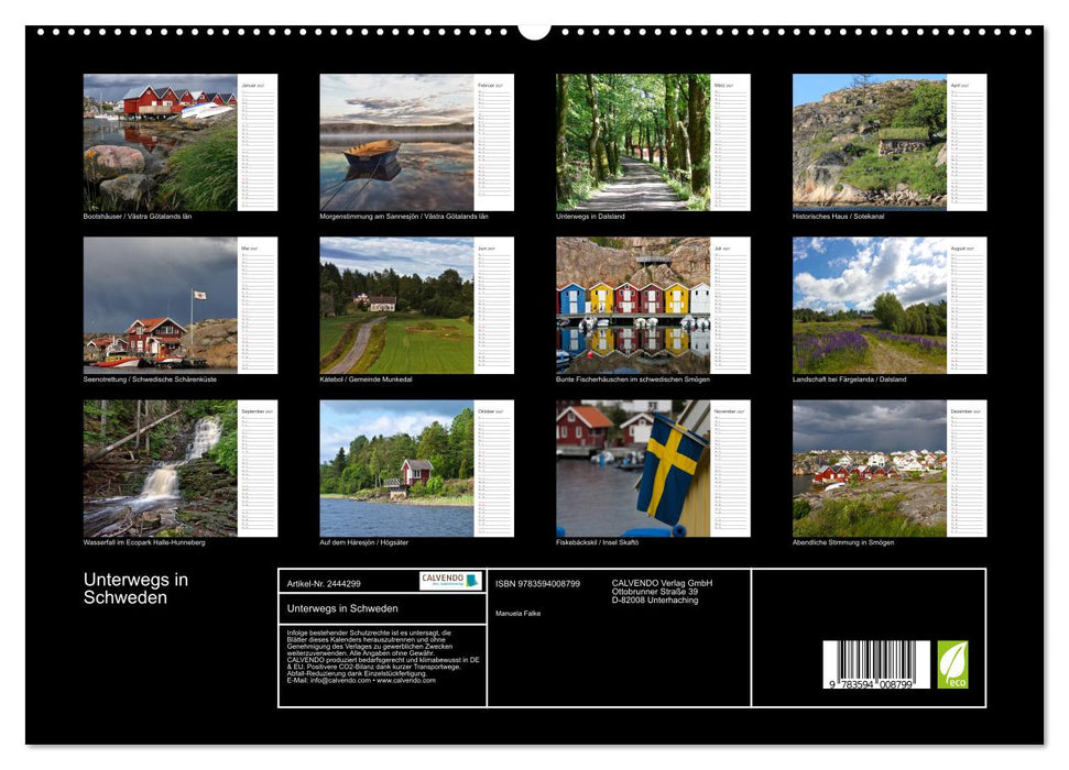 Unterwegs in Schweden (CALVENDO Wandkalender 2027)