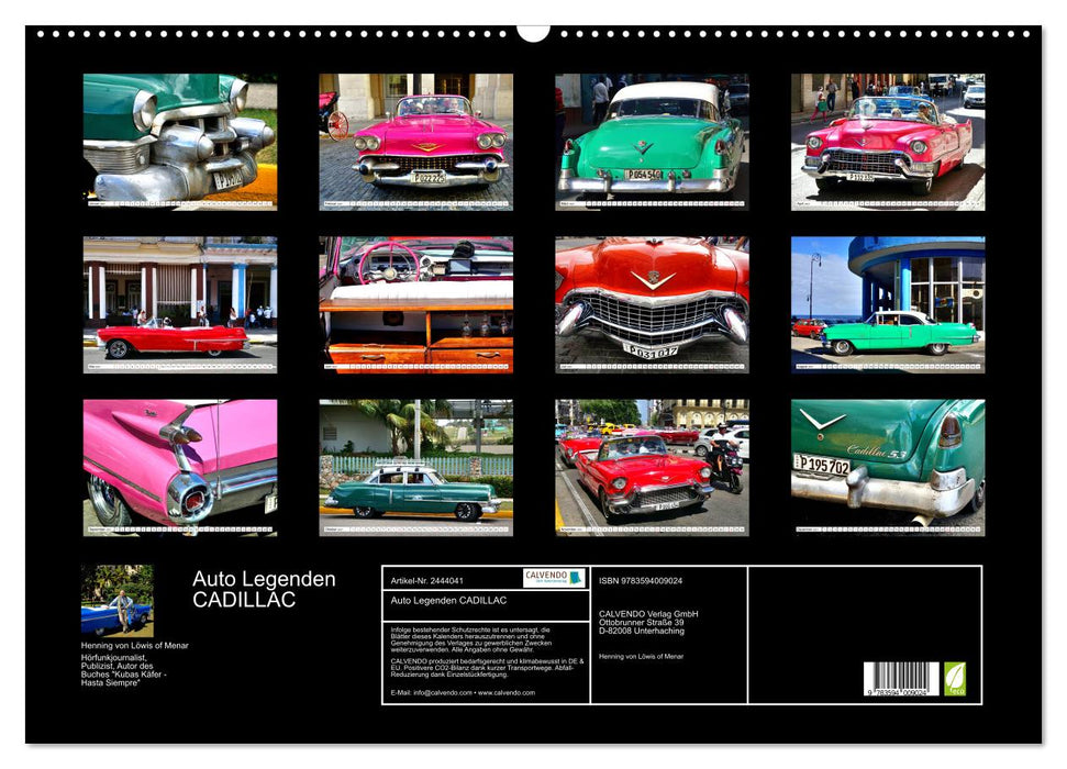 Auto Legenden CADILLAC (CALVENDO Wandkalender 2027)