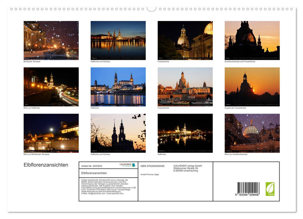 Elbflorenzansichten (CALVENDO Premium Wandkalender 2027)