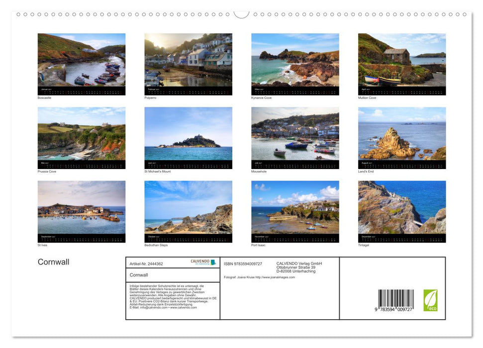 Cornwall (CALVENDO Premium Wandkalender 2027)