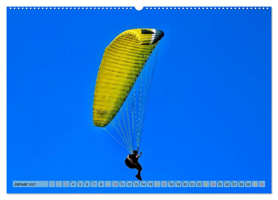 Frei sein - Paragliding (CALVENDO Premium Wandkalender 2027)