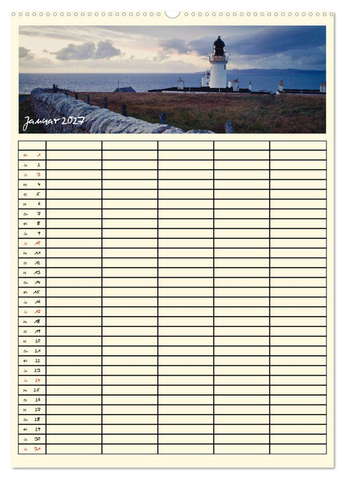 Urlaubsparadiese - Familienplaner (CALVENDO Wandkalender 2027)