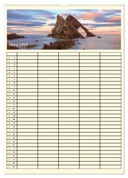 Urlaubsparadiese - Familienplaner (CALVENDO Wandkalender 2027)