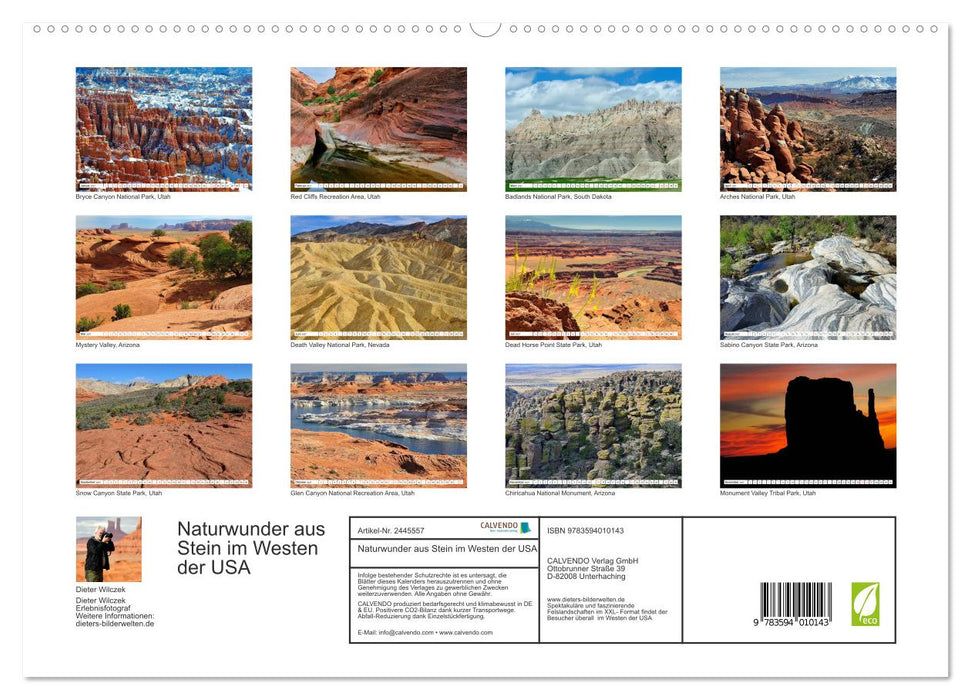 Naturwunder aus Stein im Westen der USA (CALVENDO Premium Wandkalender 2027)