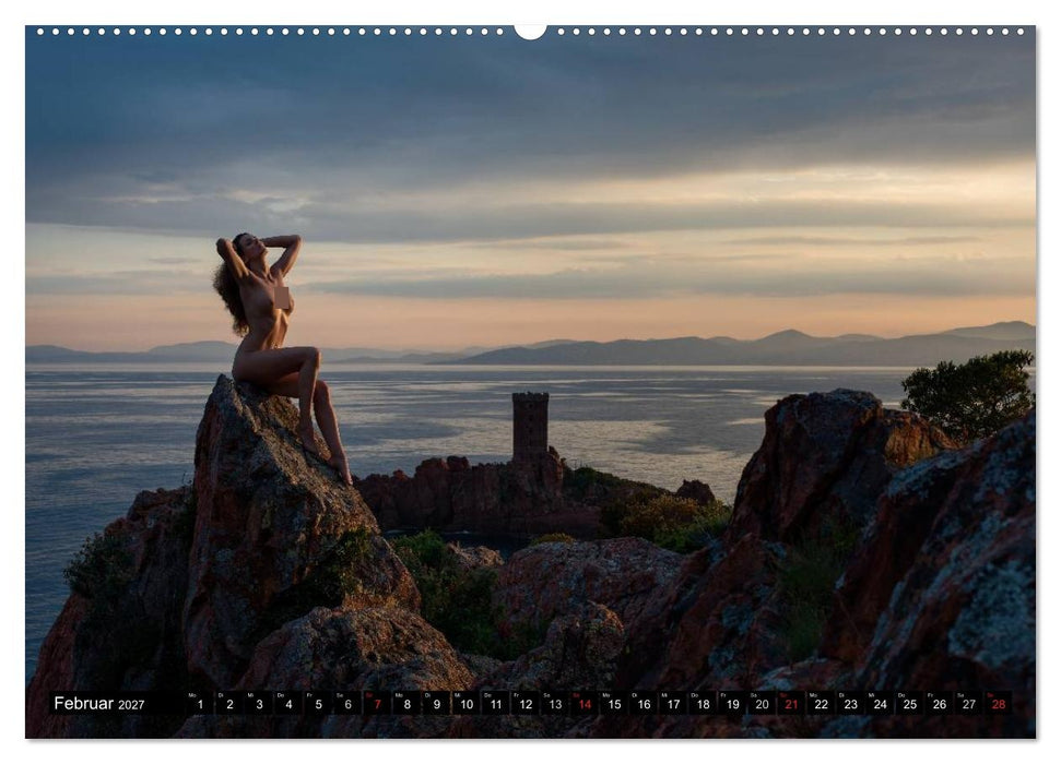 Côte d'Azur - Landschaftsaktbilder in der Natur (CALVENDO Premium Wandkalender 2027)