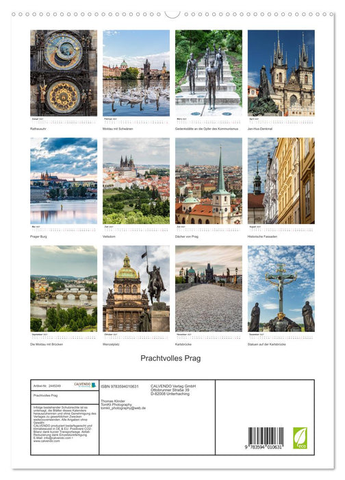Prachtvolles Prag (CALVENDO Premium Wandkalender 2027)