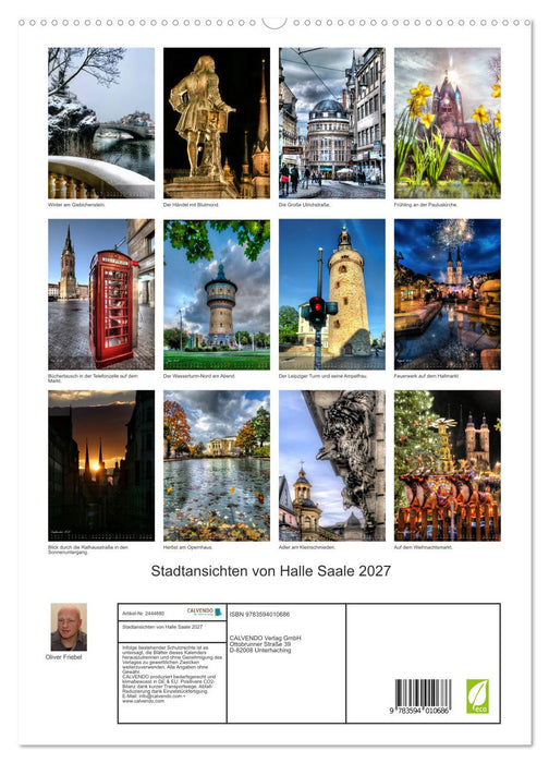 Stadtansichten von Halle Saale 2027 (CALVENDO Premium Wandkalender 2027)