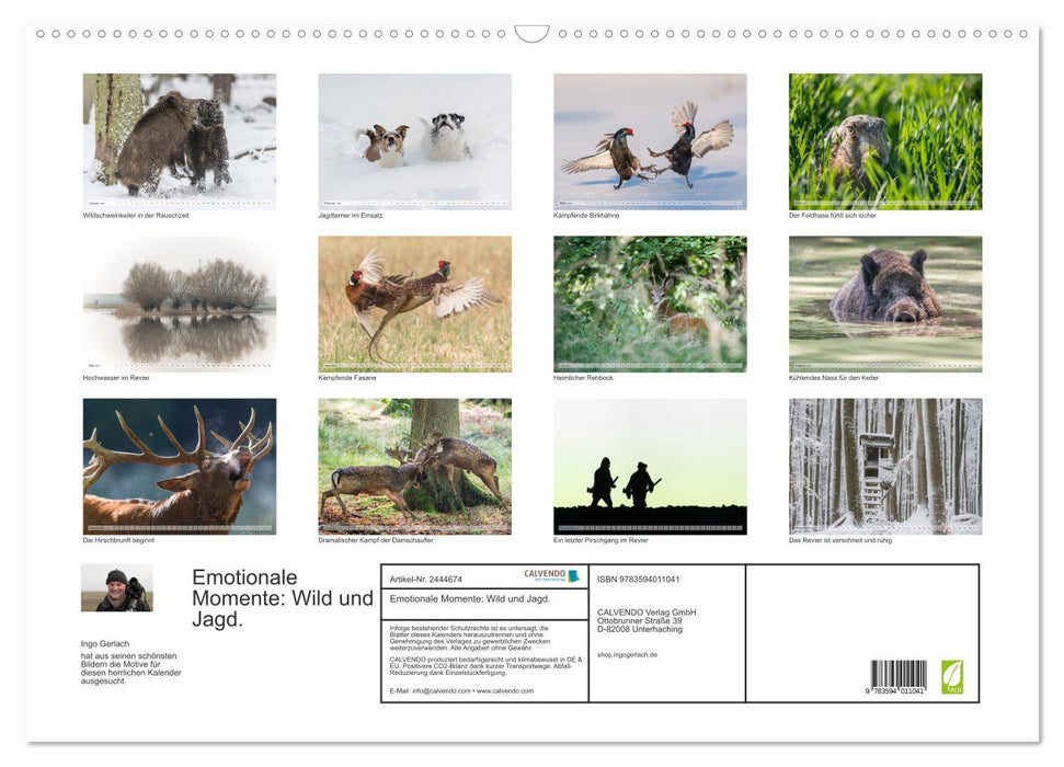 Emotionale Momente: Wild und Jagd. (CALVENDO Wandkalender 2027)