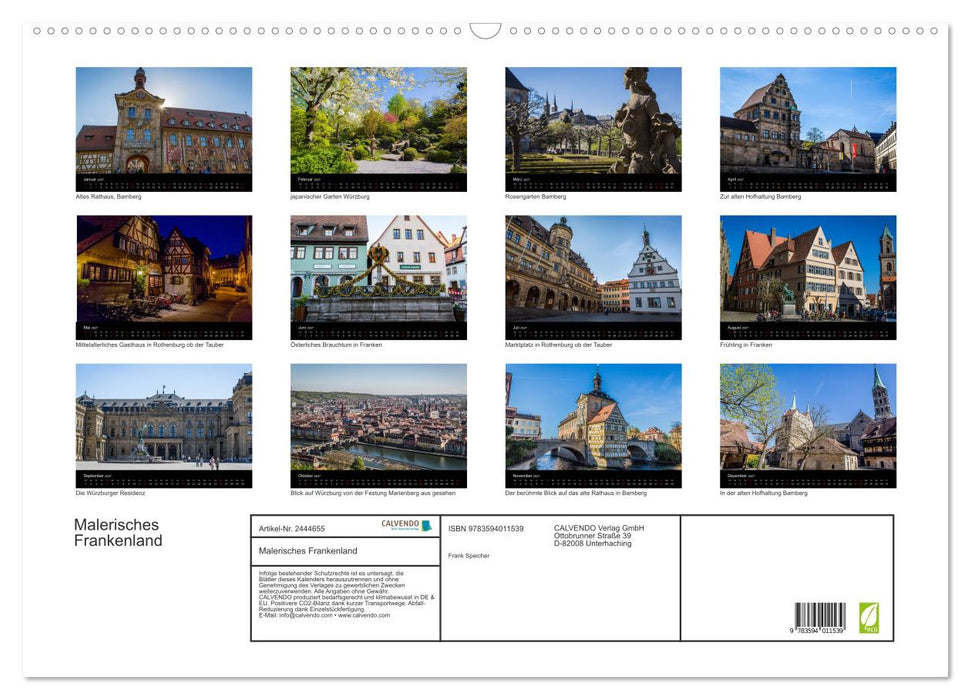 Malerisches Frankenland (CALVENDO Wandkalender 2027)