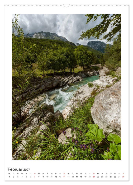 Soca - Sloweniens Smaragdfluss (CALVENDO Premium Wandkalender 2027)