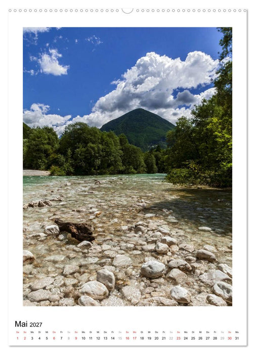 Soca - Sloweniens Smaragdfluss (CALVENDO Premium Wandkalender 2027)
