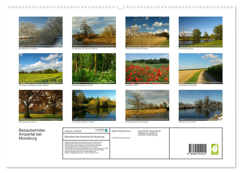 Bezauberndes Ampertal bei Moosburg (CALVENDO Premium Wandkalender 2027)
