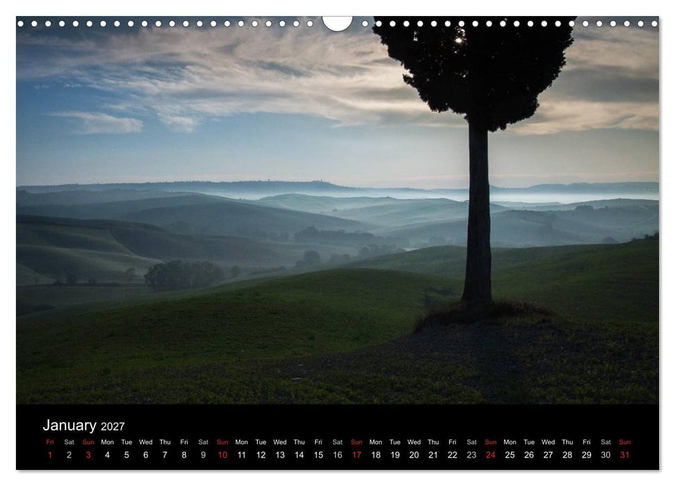 Tuscany Amazing Val d'Orcia (CALVENDO Monthly Calendar 2027)