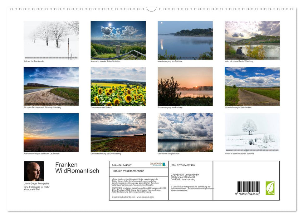 Franken WildRomantisch (CALVENDO Premium Wandkalender 2027)